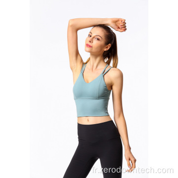 sport course fitness vêtements de yoga pour femmes hauts soutien-gorge